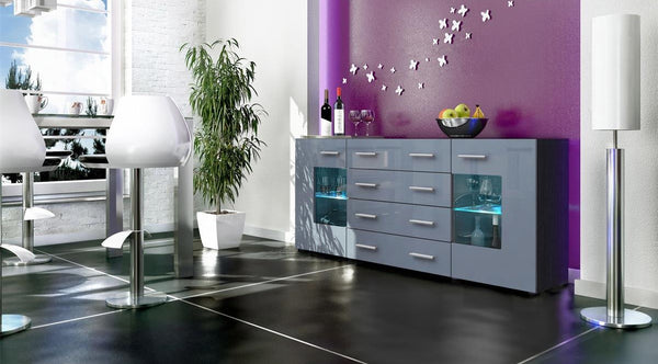 Sideboard "Groemitz V2" - in Black Matt / Various Colours