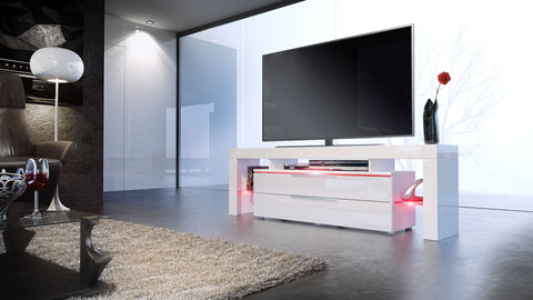 TV Stand Lima Nova - White High Gloss / White High Gloss