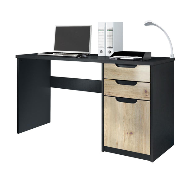 Office Desk "Logan" in Black / Different Front Colors