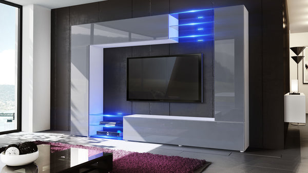 Wall Unit Mirage with White Body + Various Front Colors