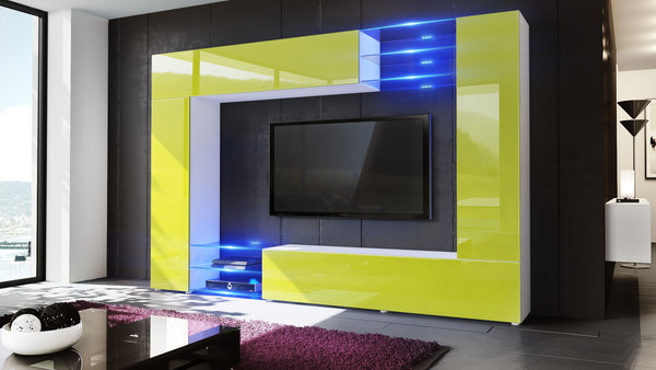Wall Unit Mirage with White Body + Various Front Colors