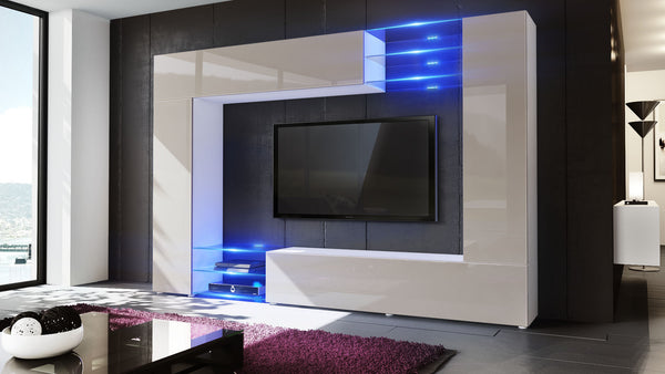 Wall Unit Mirage with White Body + Various Front Colors