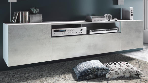 TV Stand Mogan in White / Various Front Color