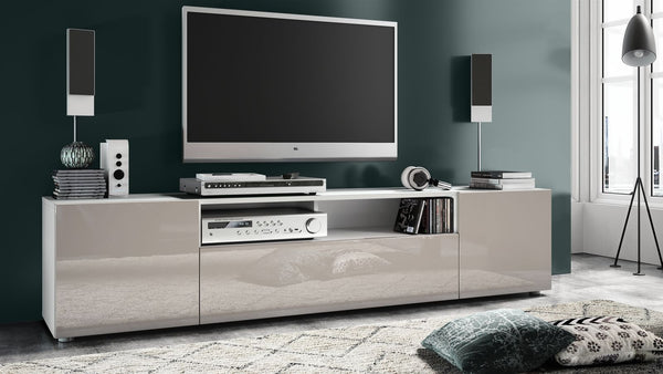 TV Stand Mogan in White / Various Front Color