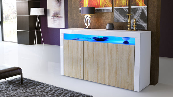 Sideboard Valencia - White / Various Front Colors