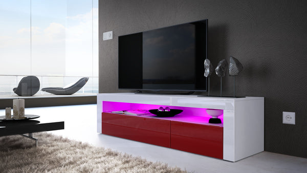 TV Stand Valencia - White / Various Front Colors