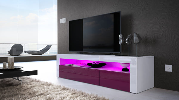 TV Stand Valencia - White / Various Front Colors
