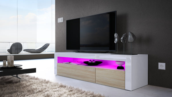 TV Stand Valencia - White / Various Front Colors
