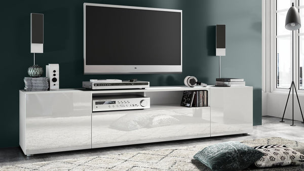 TV Stand Mogan in White / Various Front Color